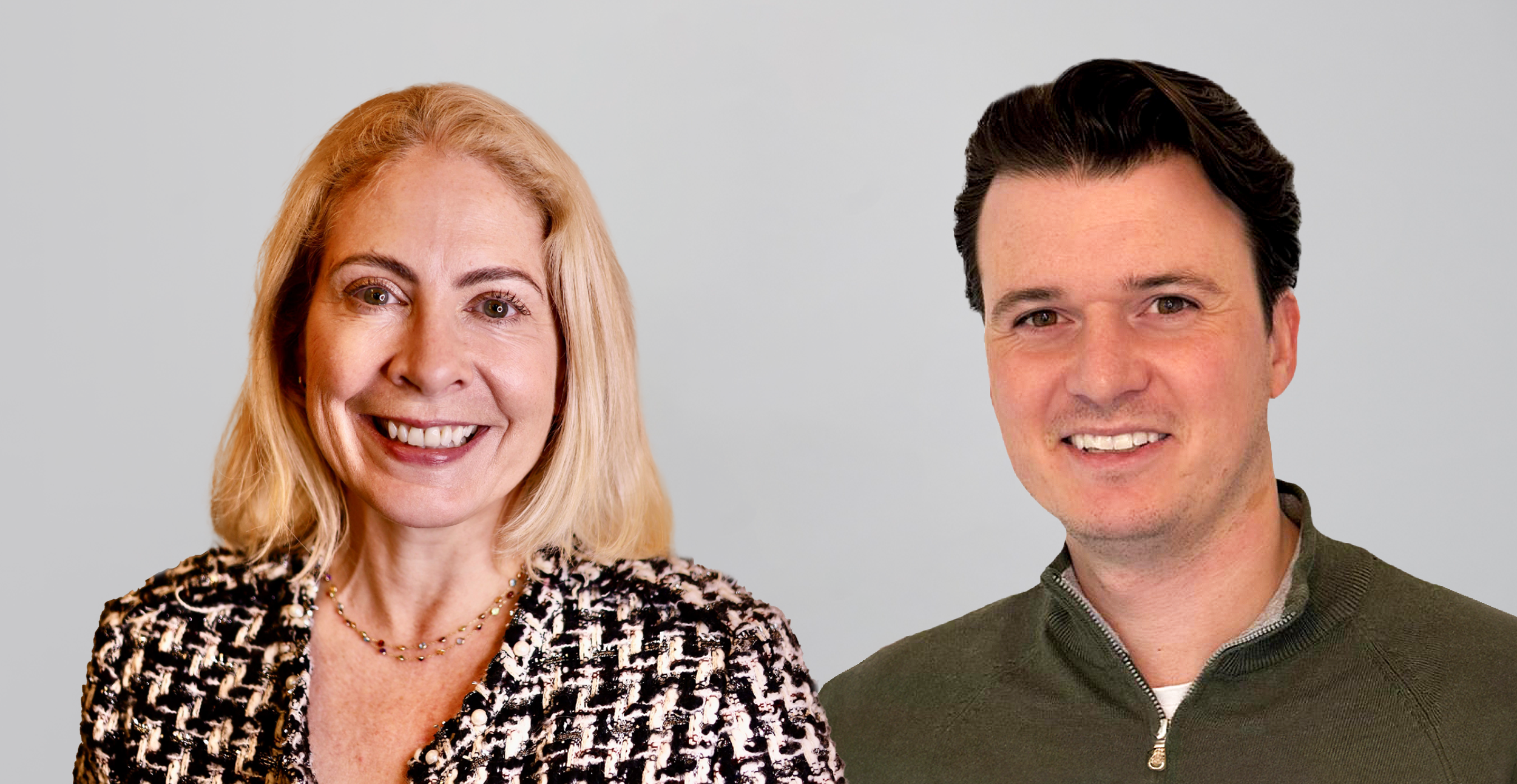 Headshots of Annalise Coady and Dan Bunce