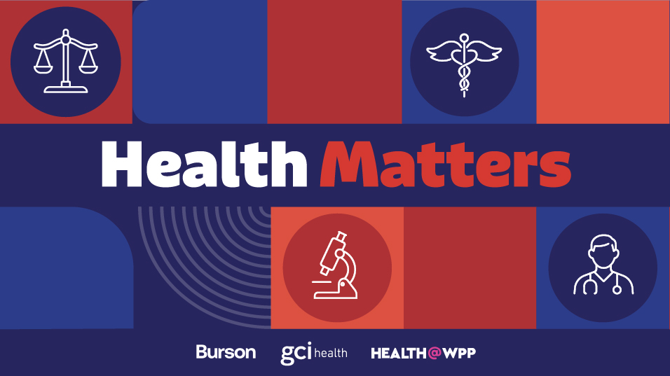 Heath Matters Image. Checkerboard box with icons.